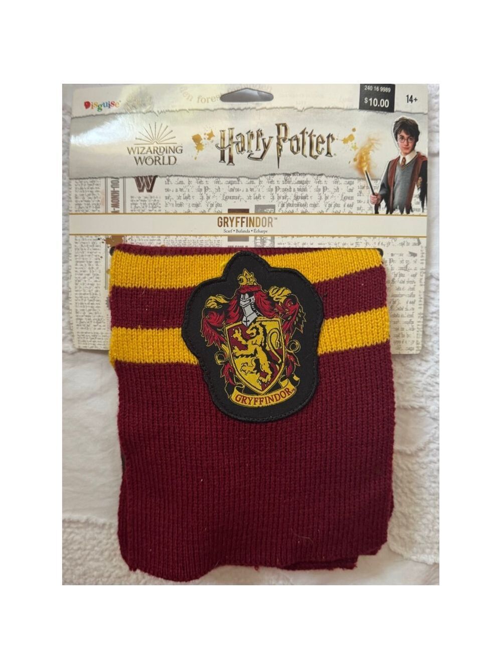 Boys Disguise Harry Potter Gryffindor One Size Maroon Yellow Scarf